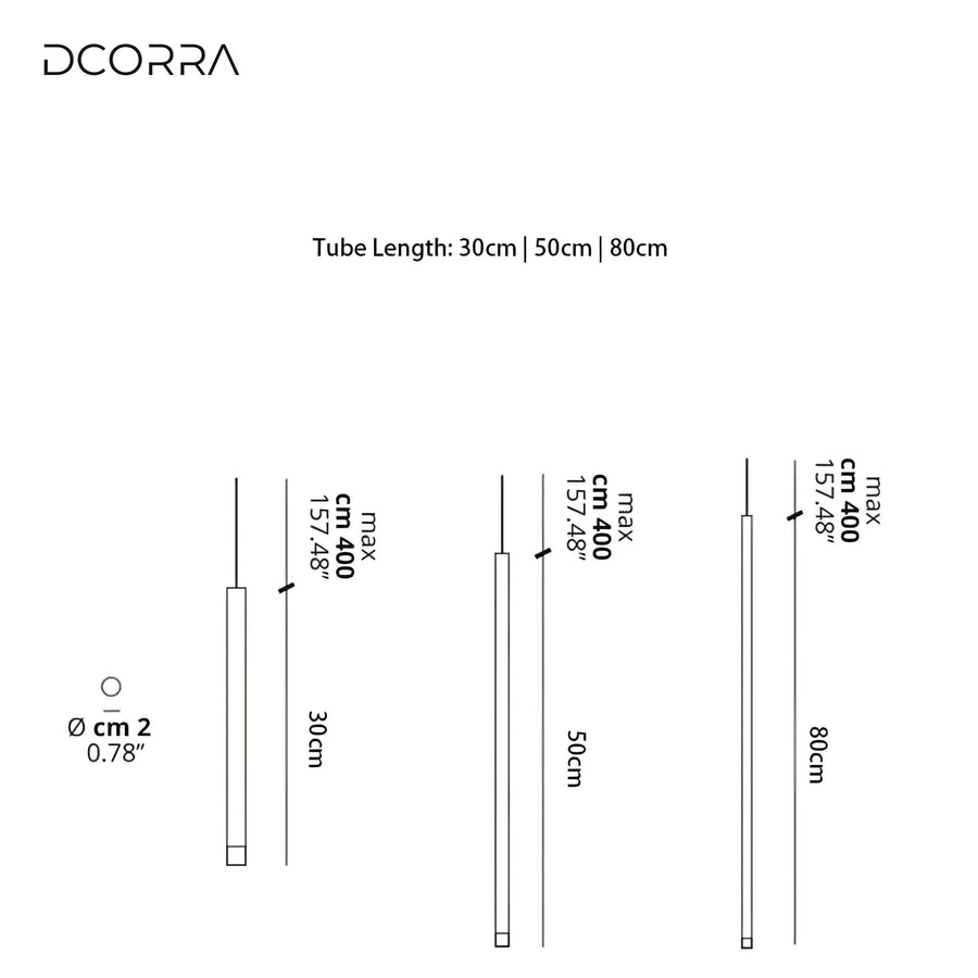 Acrylic Tube LED Cascade Chandelier dimensions
