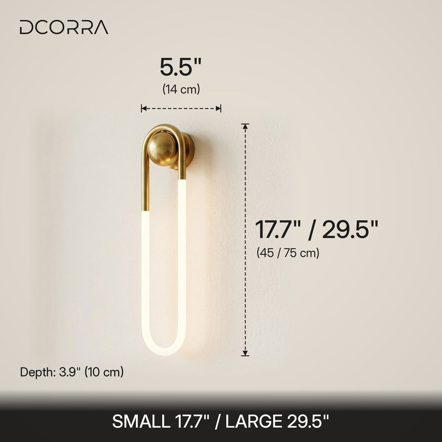 Oval Loop LED Wall Light - dimensions