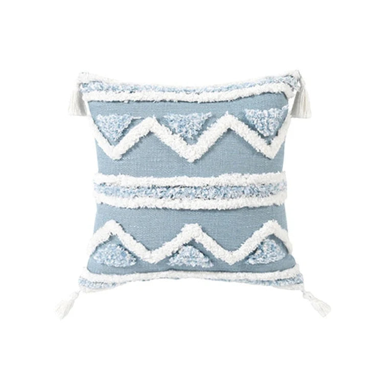 'Bliss' Cotton Pillowcase – Decorative Tufted Cushion Cover