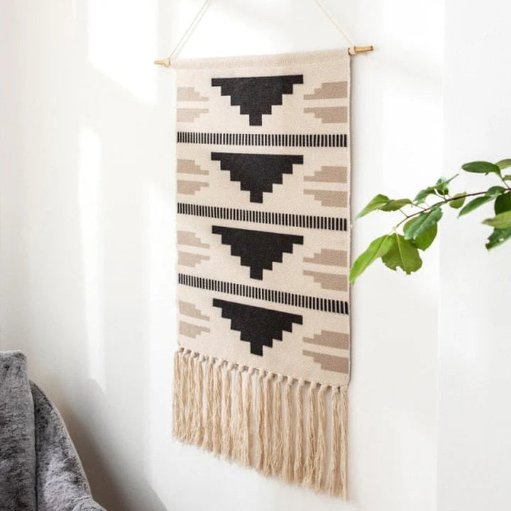 Bohemian Wall Hanger – Handmade Cotton Tapestry Decor