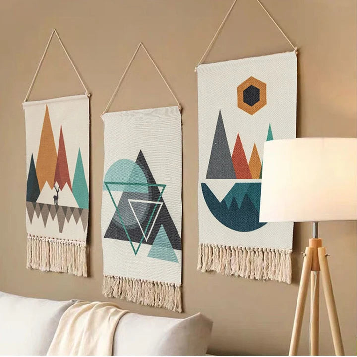 Bohemian Wall Hanger – Cotton Tapestry Decor