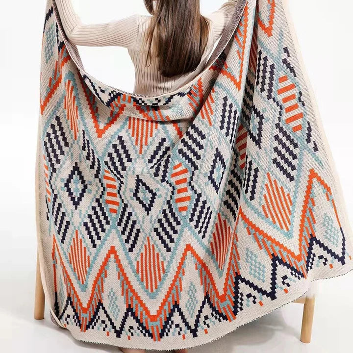 Aztec Tassel Throw Blanket