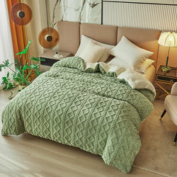 Geometric Winter Duvet – Jacquard Warm Blanket