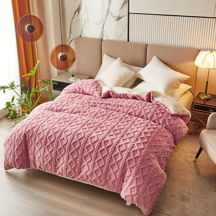 Geometric Winter Duvet – Jacquard Warm Blanket