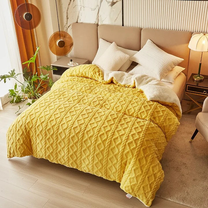 Geometric Winter Duvet – Jacquard Warm Blanket