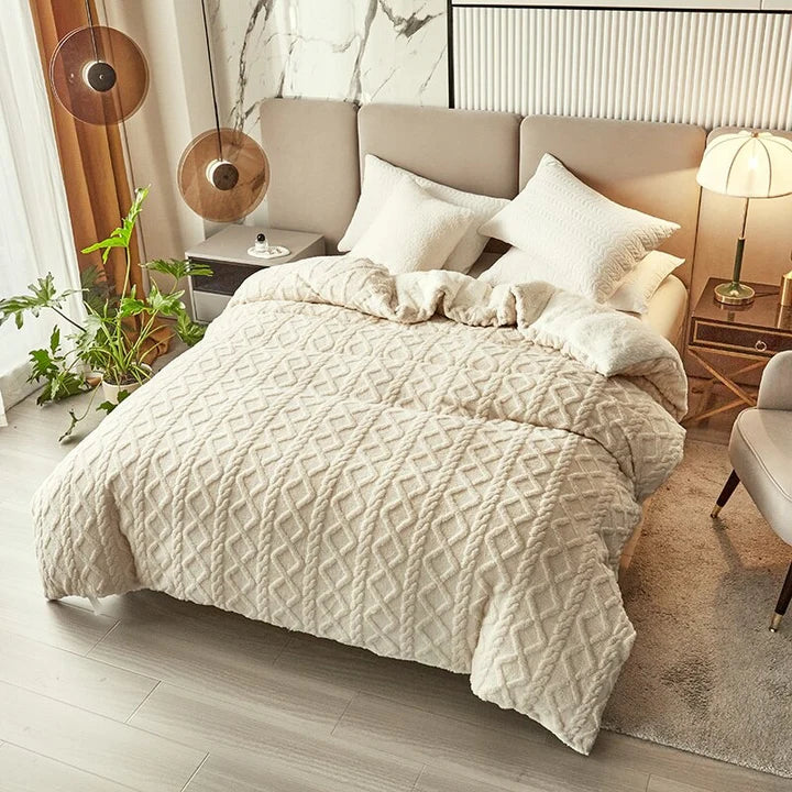 Geometric Winter Duvet – Jacquard Warm Blanket