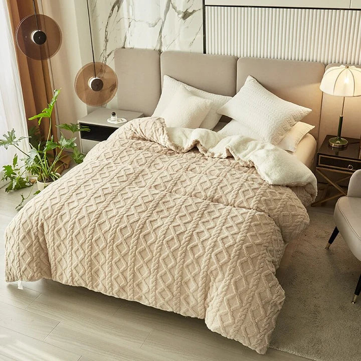 Geometric Winter Duvet – Jacquard Warm Blanket