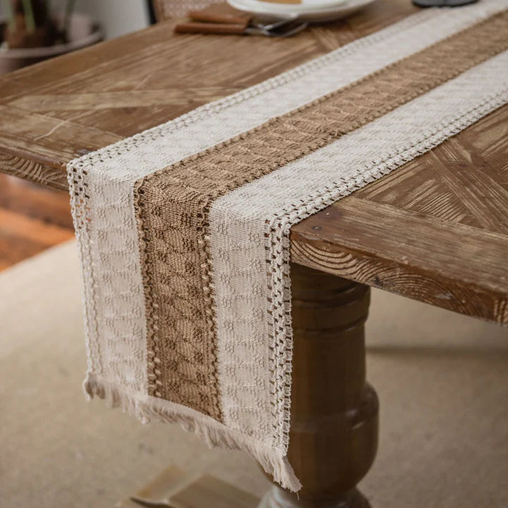 Dave Linen Jute Cotton Table Runner