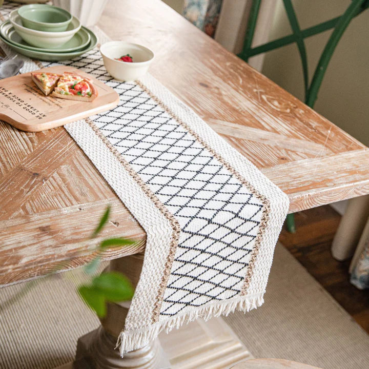 Dave Linen Jute Cotton Table Runner