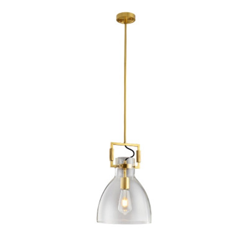 Retro Gold Metal Glass Pendant Light