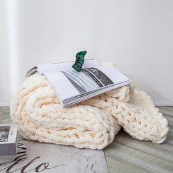 Cozy Chunky Knit Chenille Blanket