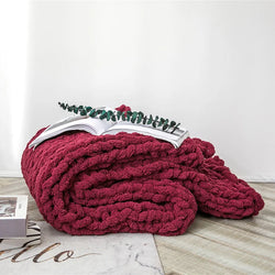 Cozy Chunky Knit Chenille Blanket