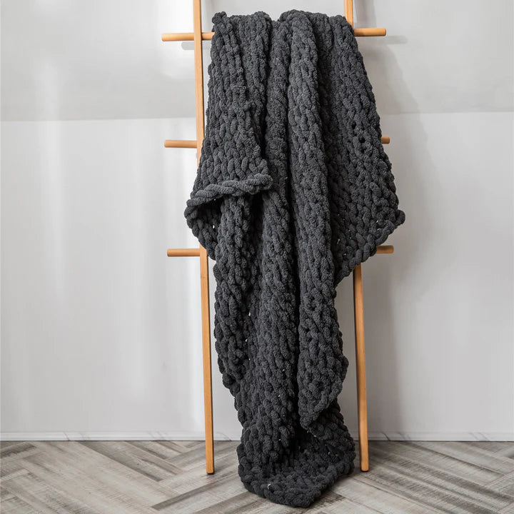 Cozy Chunky Knit Chenille Blanket