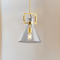 Retro Gold Metal Glass Pendant Light