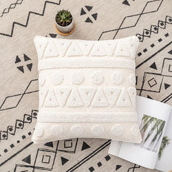 Ivory Neutral Cotton Quilted Cushion Cover – Pillow Protector