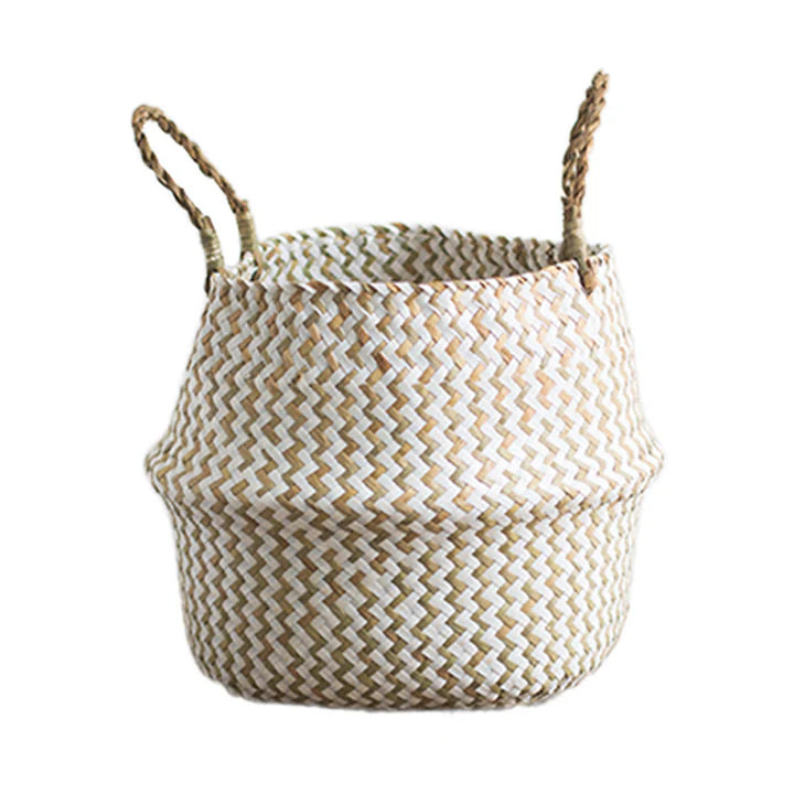 Straw Woven Belly Basket