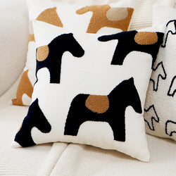 Nordic Simple Throw Pillow Cover Embroidered Plush