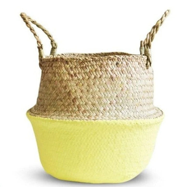 Straw Woven Belly Basket