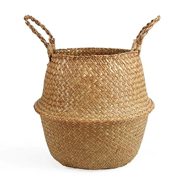 Straw Woven Belly Basket