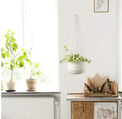 Chic Cotton Hanging Plant Pot