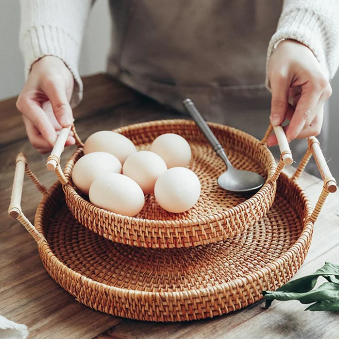 Handcrafted Rattan Serving Tray