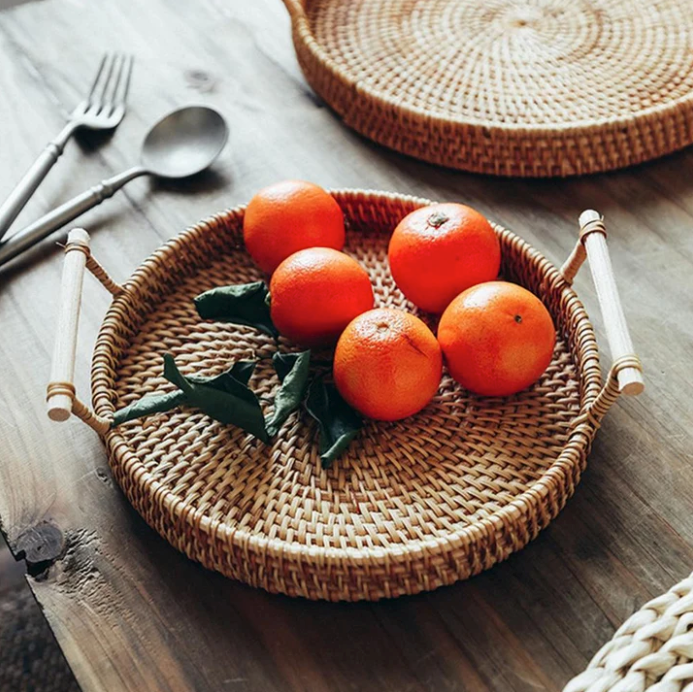 Handcrafted Rattan Serving Tray