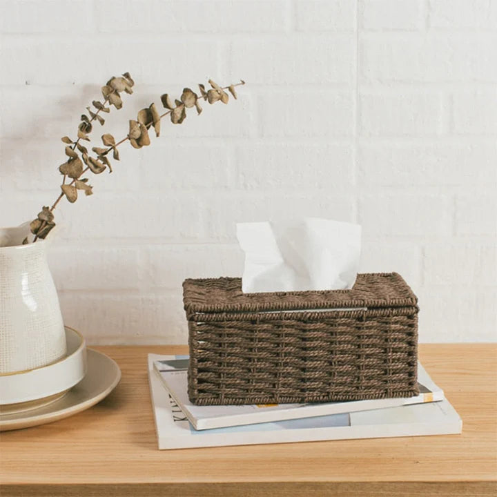 Square Wicker Tissue Dispenser