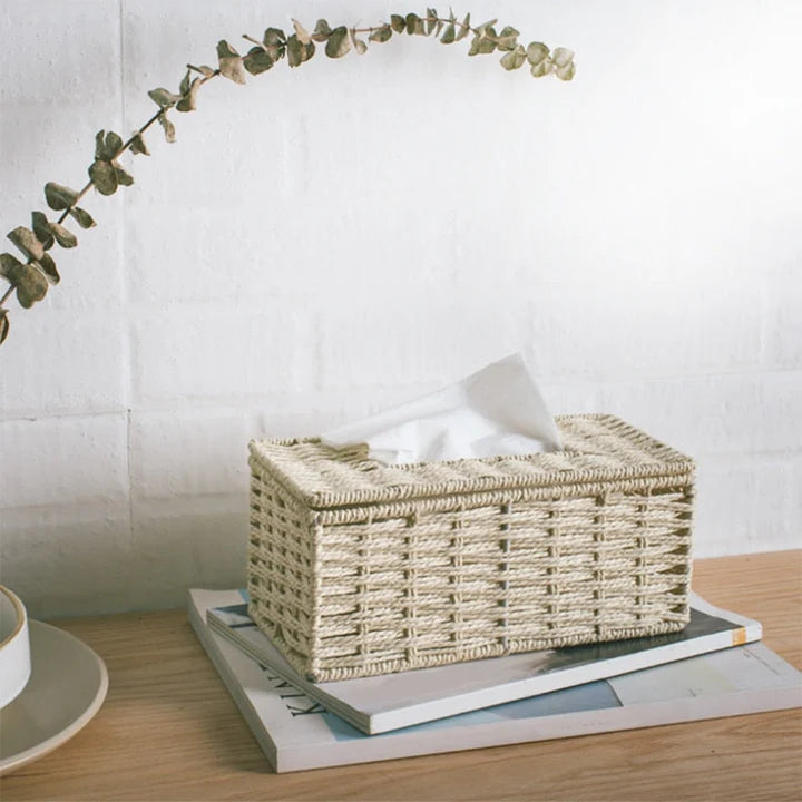 Square Wicker Tissue Dispenser