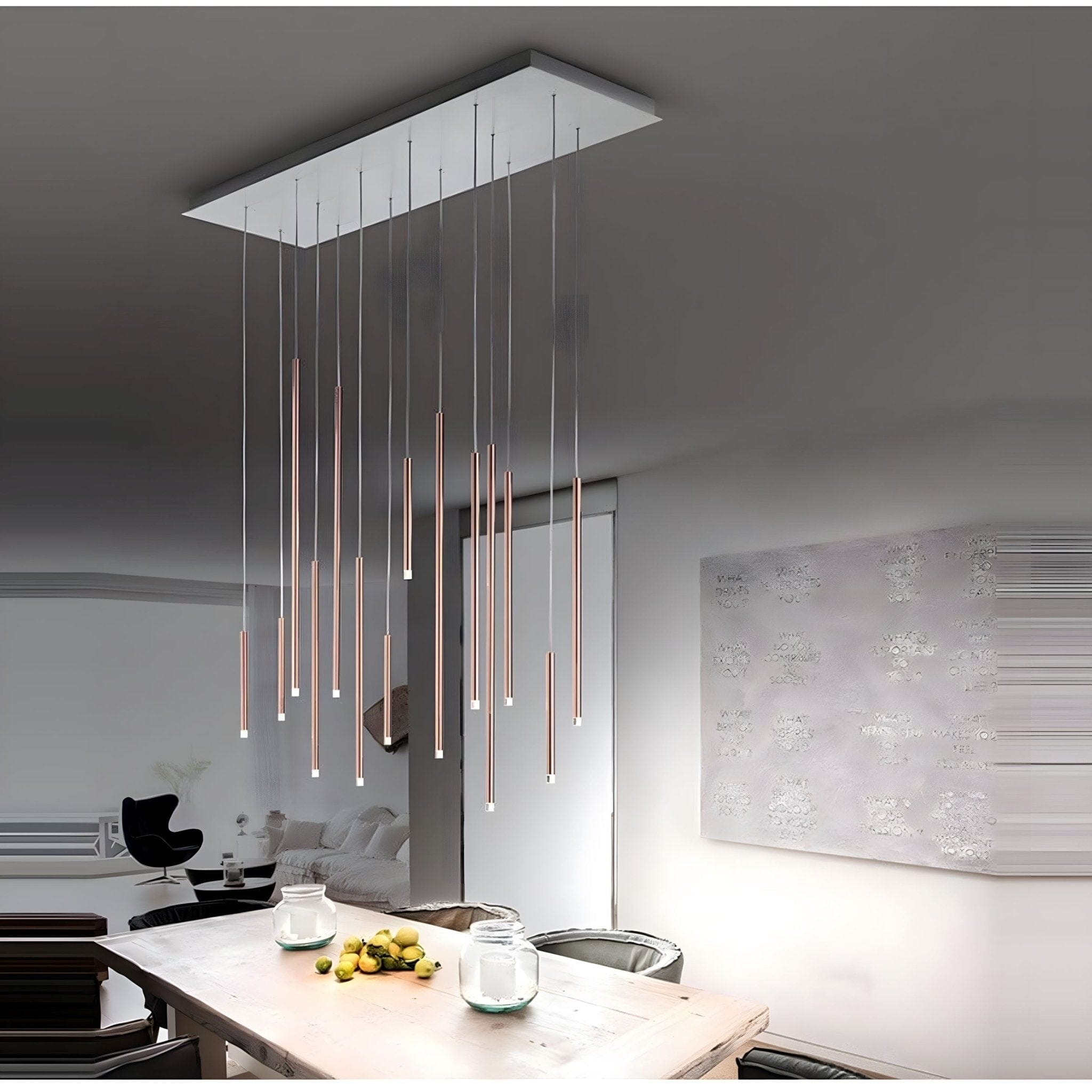 Acrylic Tube LED Cascade Chandelier