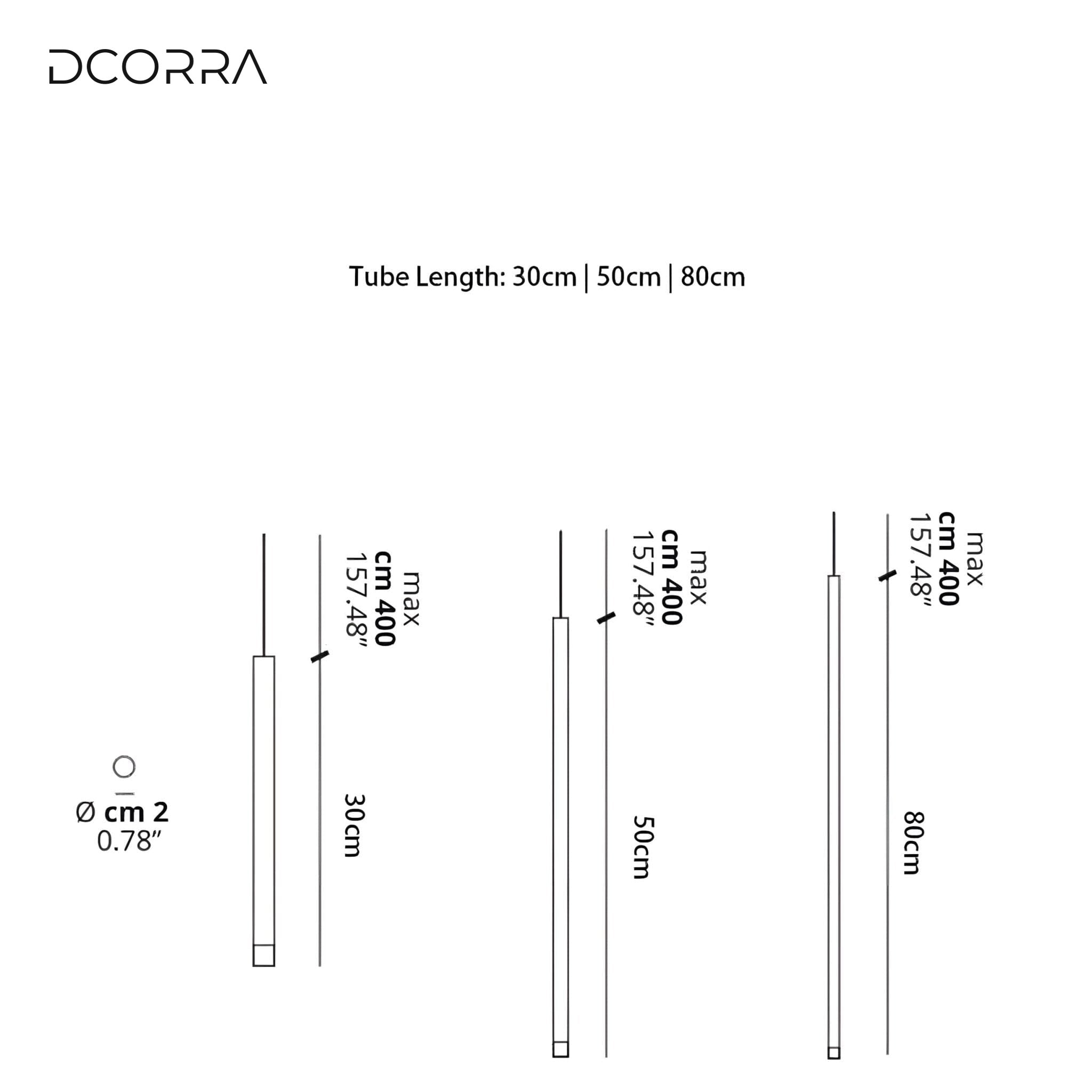 Acrylic Tube LED Cascade Chandelier dimensions