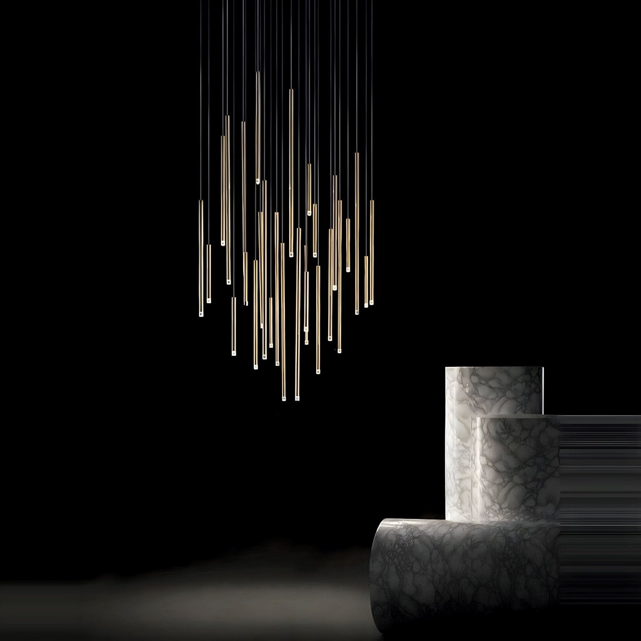 Acrylic Tube LED Cascade Chandelier