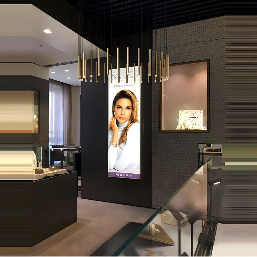 Acrylic Tube LED Cascade Chandelier