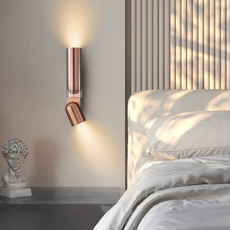 Adjustable Bedside Glass Wall Light - Copper