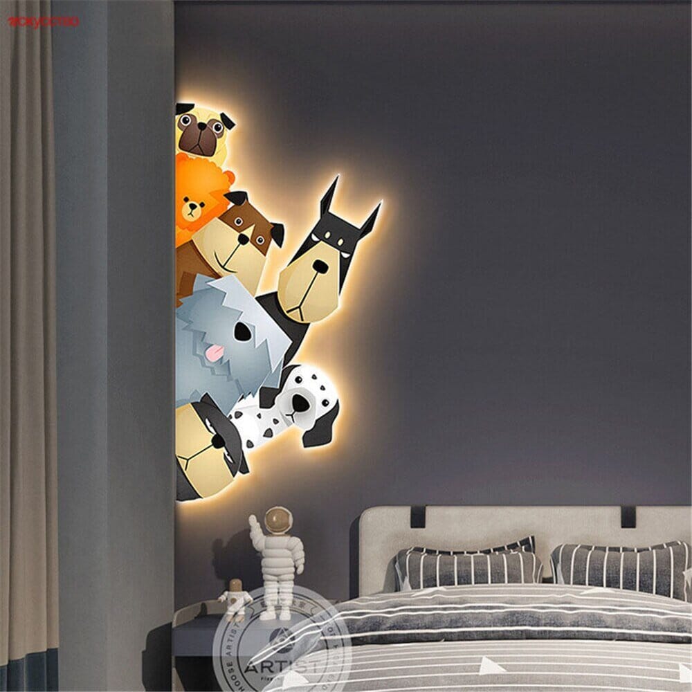 Animal Mural LED Wall Lamp for Kids Room - view 2