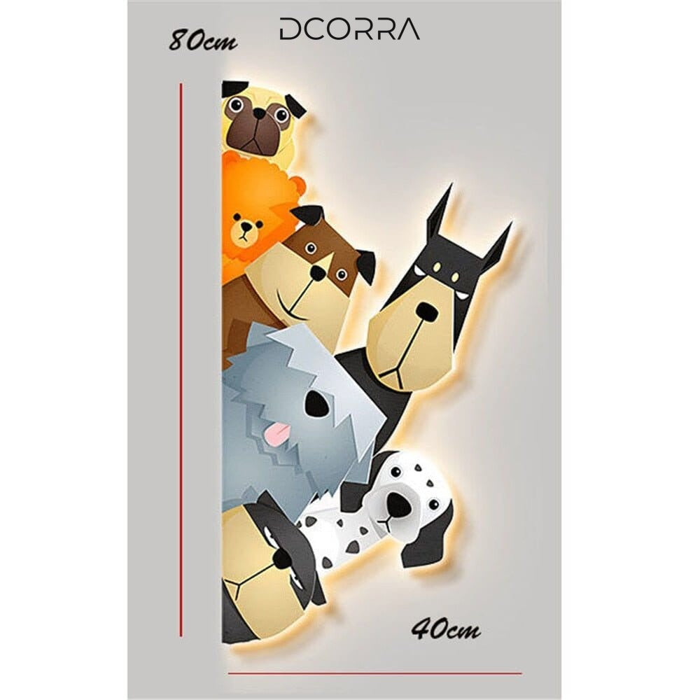 Animal Mural LED Wall Lamp for Kids Room - view 3