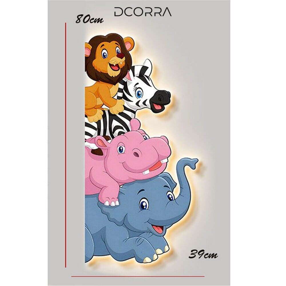 Animal Mural LED Wall Lamp for Kids Room - view 5