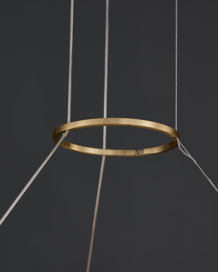 Art Deco Enamel and Glass Ring Chandelier - view 6