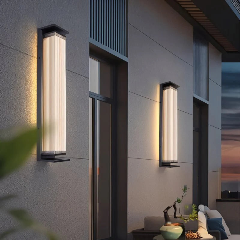 Sleek Outdoor Lighting outdoor wall light on an exterior wall