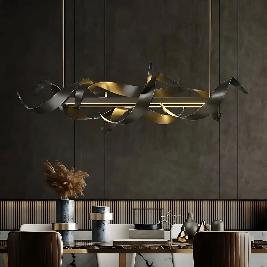 Black Linear LED Chandelier