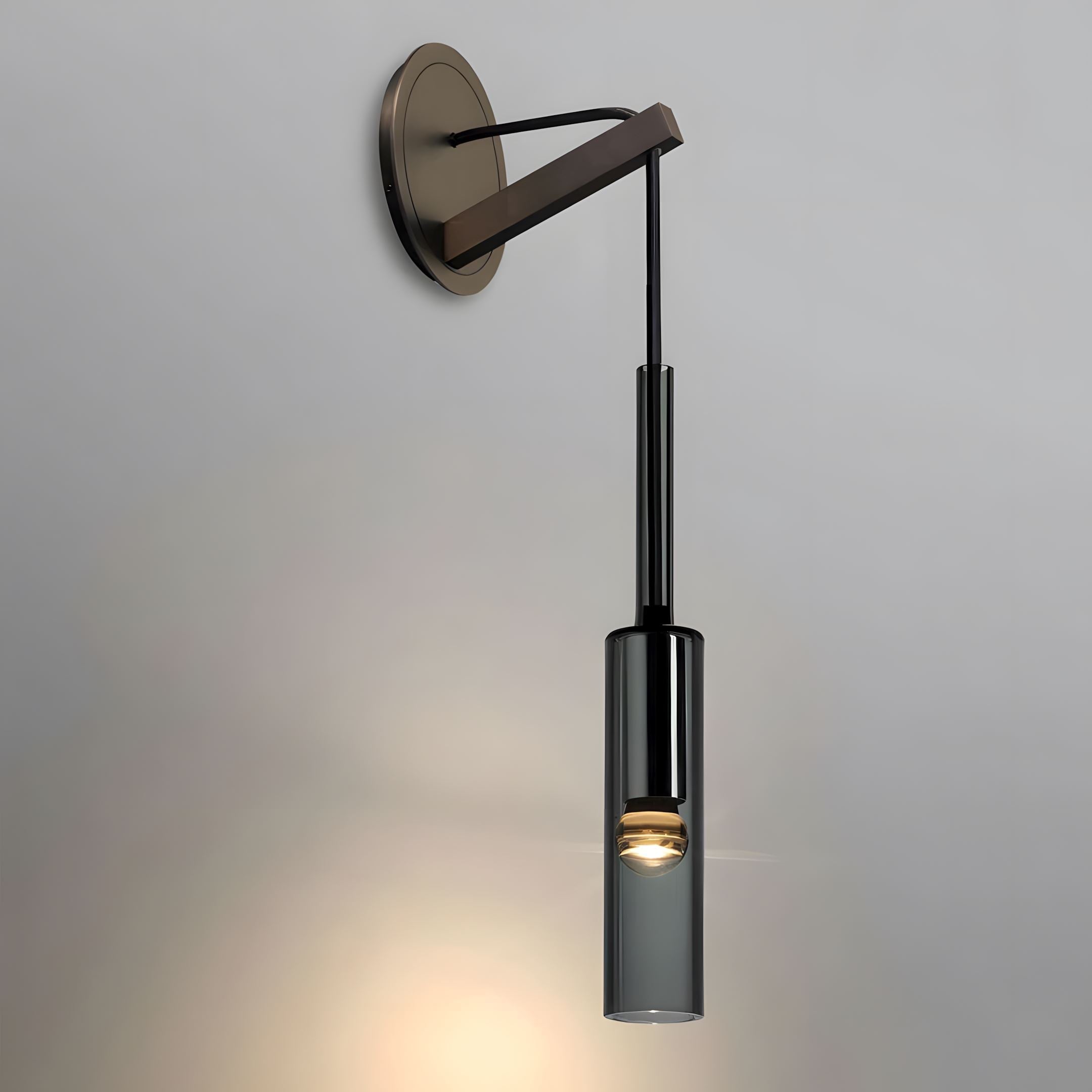 Blown Glass Bottle Wall Lamp - view 2