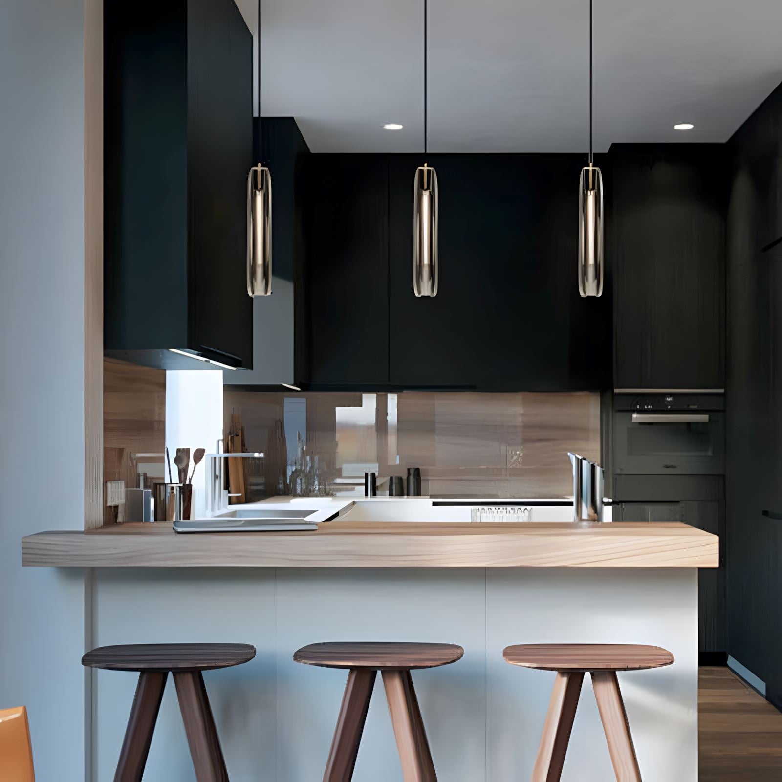 Brass and K9 Crystal Tube Pendant Light - view 11