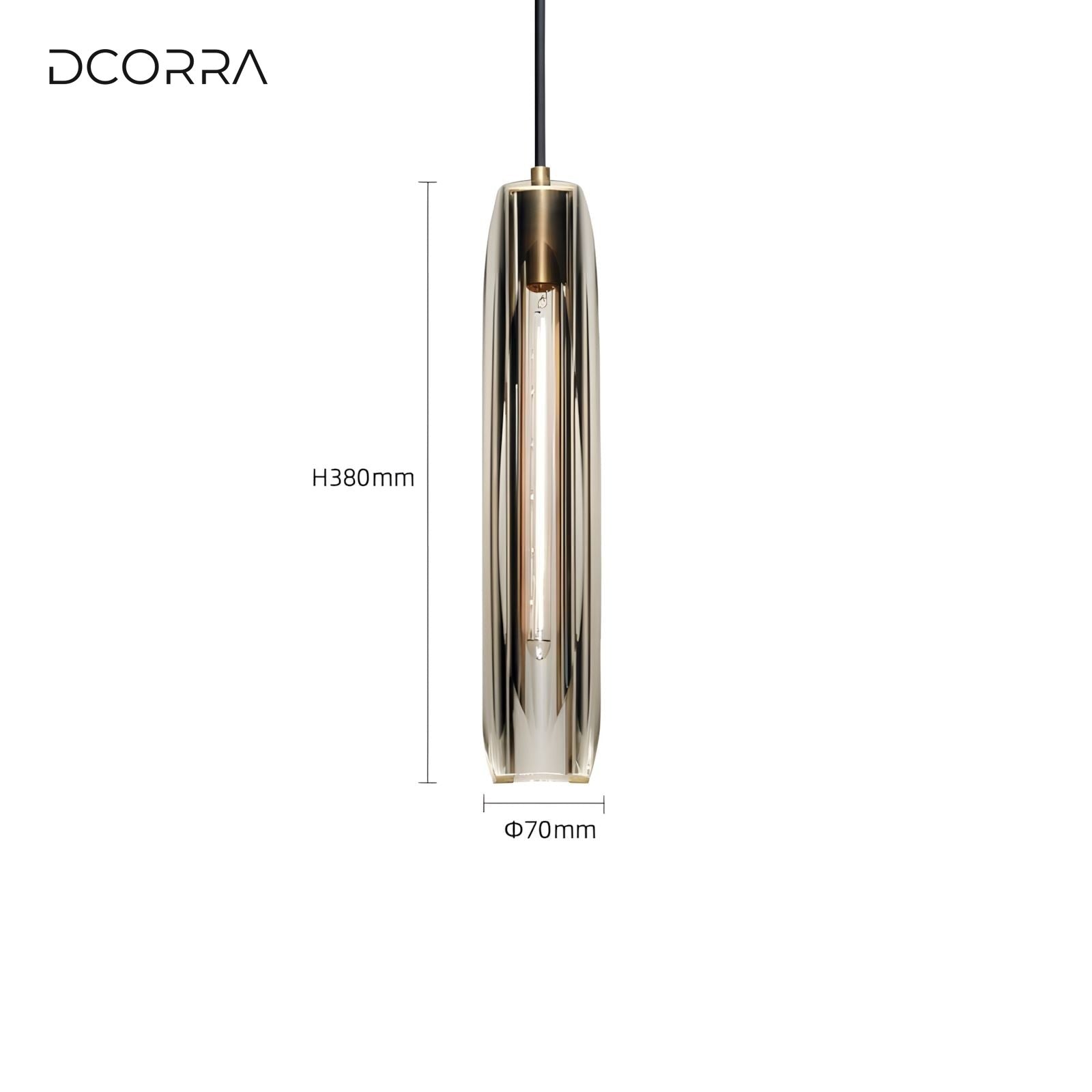 Brass and K9 Crystal Tube Pendant Light - view 19