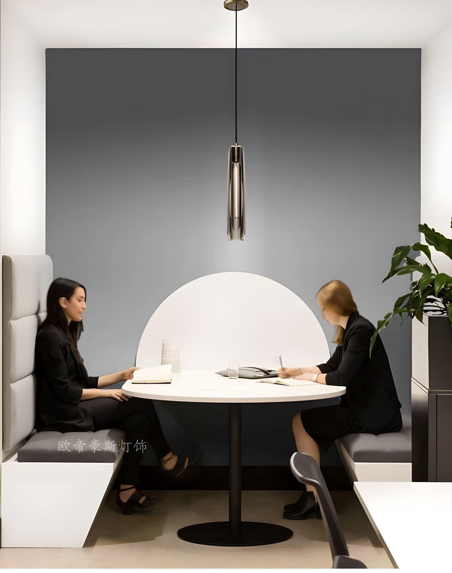 Brass and K9 Crystal Tube Pendant Light - view 8