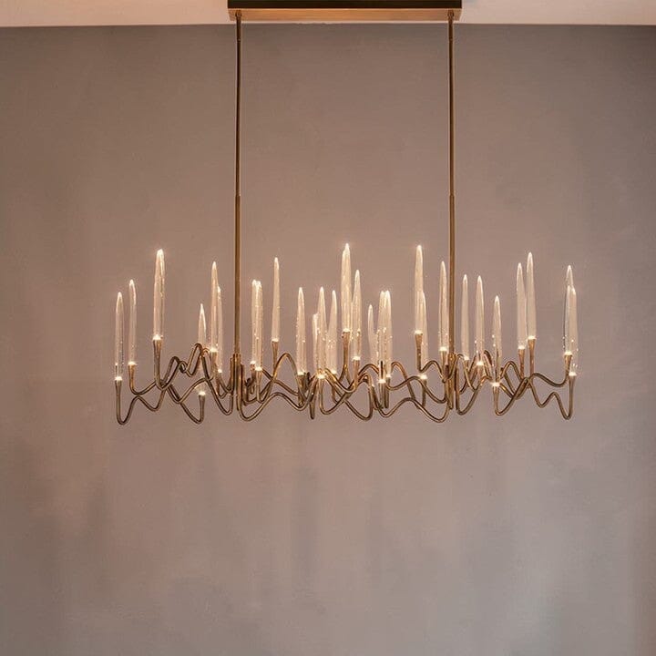 Brass Candelabra LED Chandelier - Round or Linear - view 10