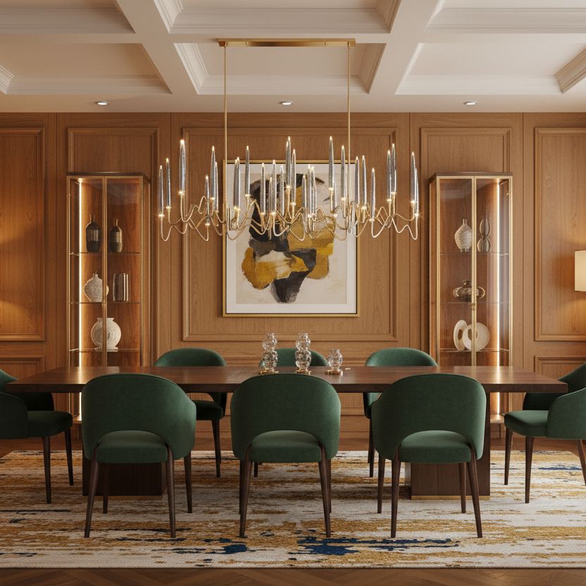 Brass Candelabra LED Chandelier - Round or Linear - view 13