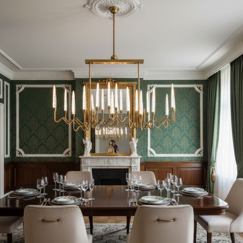 Brass Candelabra LED Chandelier - Round or Linear - view 15