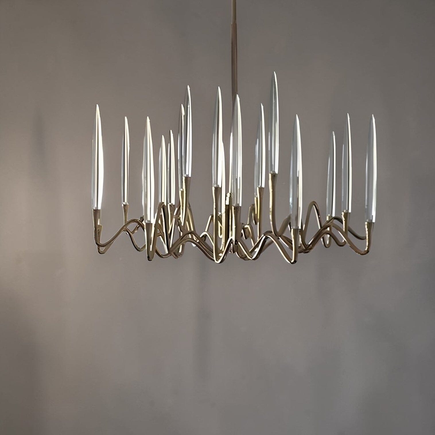 Brass Candelabra LED Chandelier - Round or Linear - view 19
