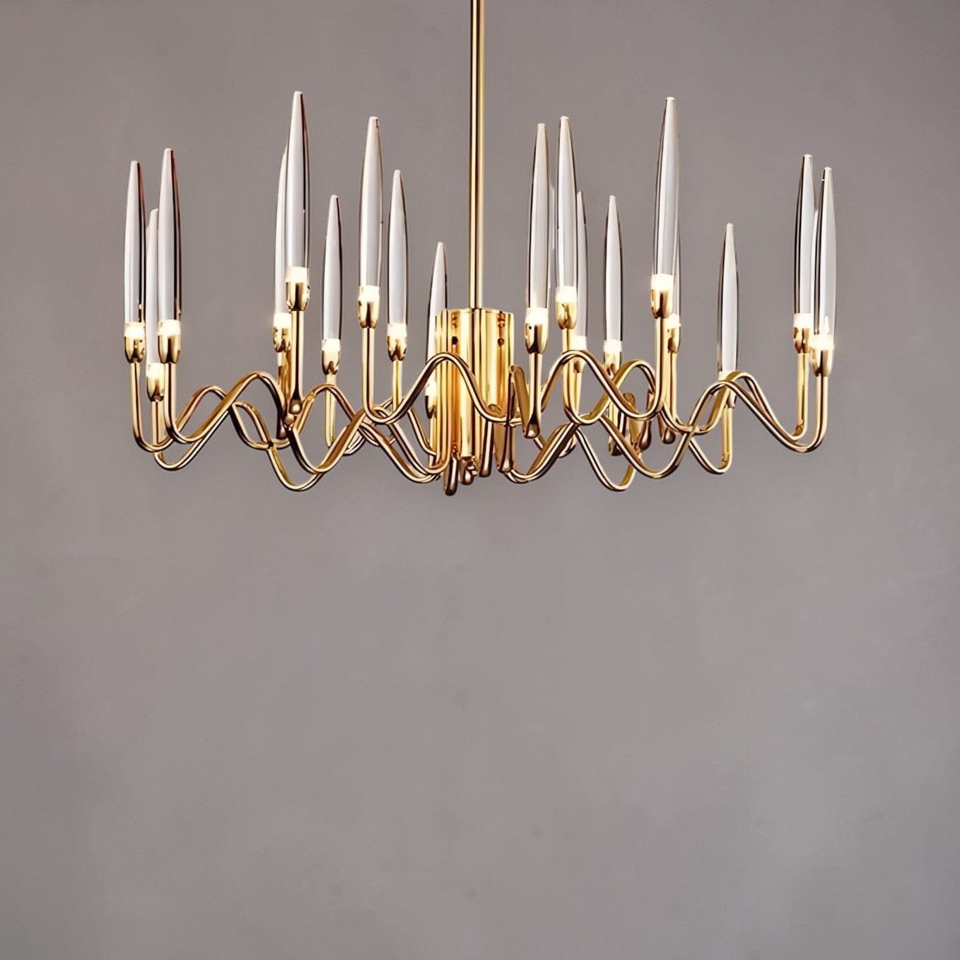 Brass Candelabra LED Chandelier - Round or Linear - view 21