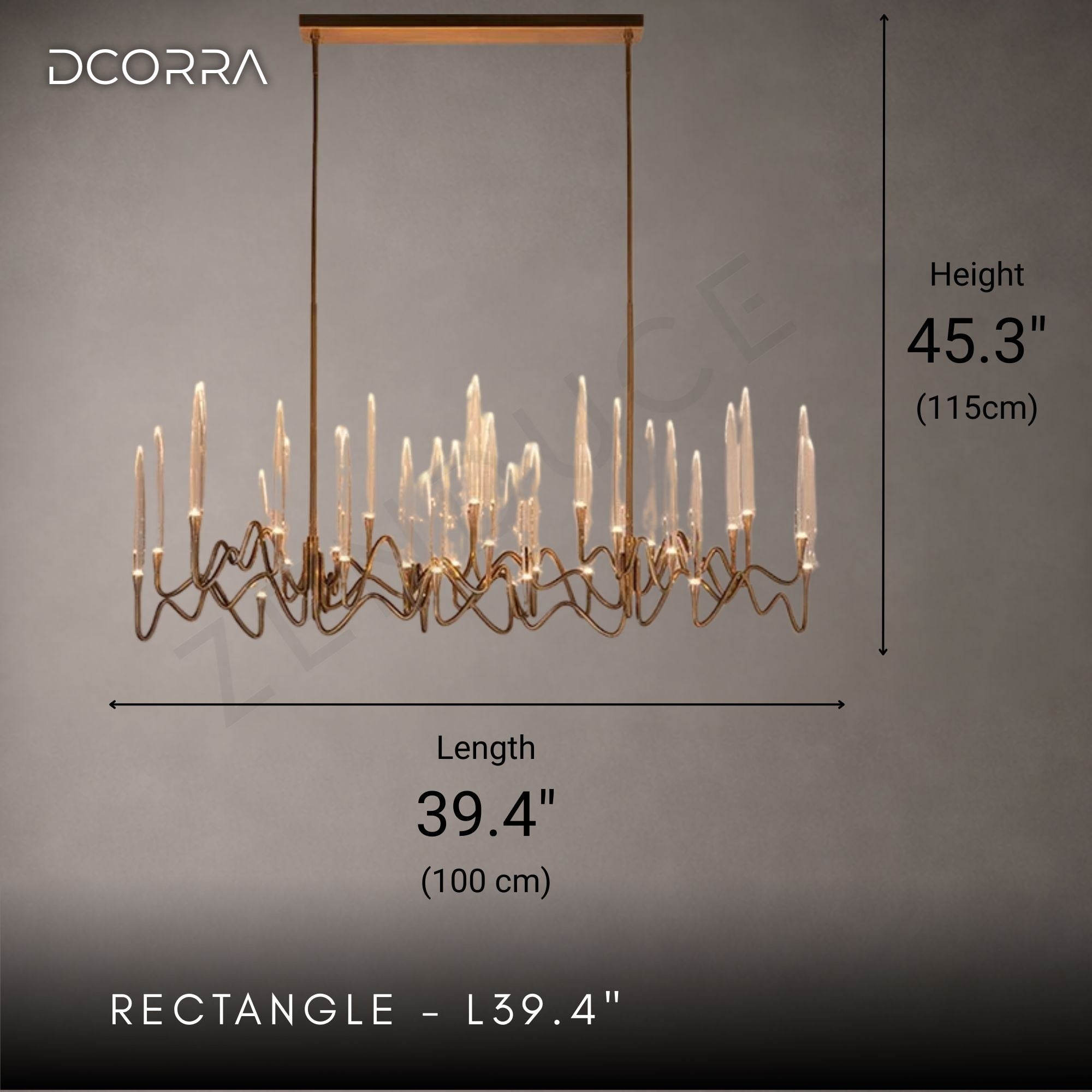 Brass Candelabra LED Chandelier - Round or Linear - view 23