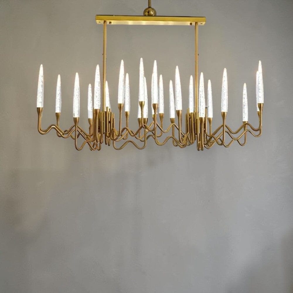 Brass Candelabra LED Chandelier - Round or Linear - view 4